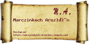 Marczinkech Arszlán névjegykártya